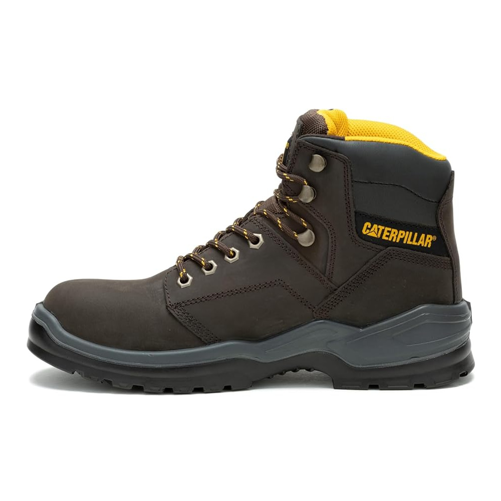 Caterpillar Striver Waterproof Steel Toe Work Boots for Men – Brown