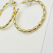 Two Forty Two Golden - Rice Bead Hoop - Gold