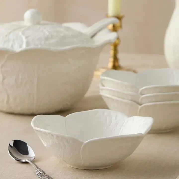 Le Jardin White Cabbage 3-D Cereal Bowl