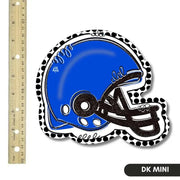 DK Designs Blue & White Football Helmet Mini