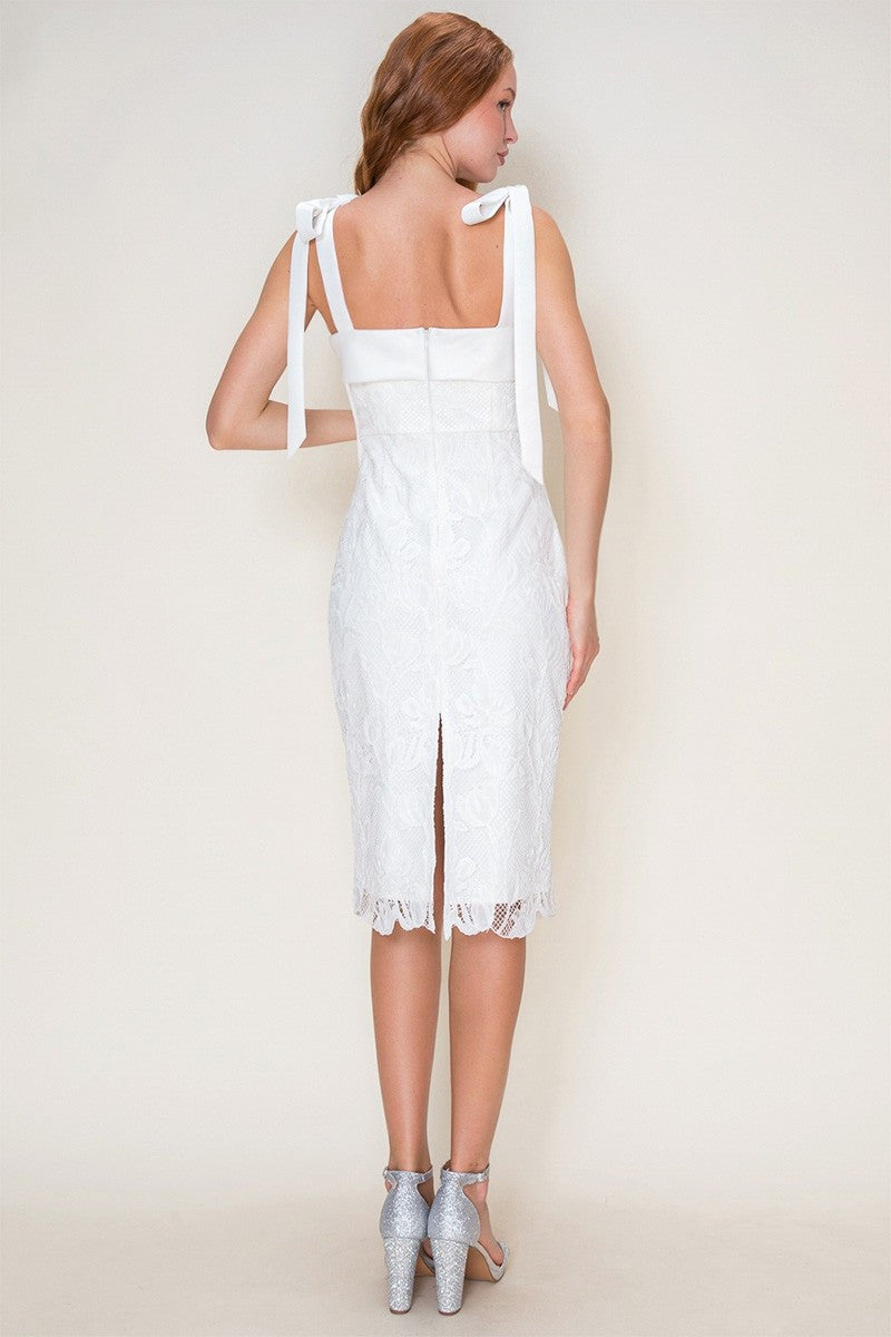 B. Right Apparel Women's Off-White Midi Dress