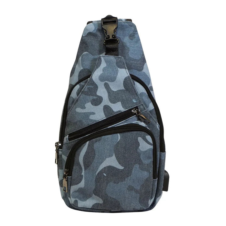 Calla NuPouch Large Anti-Theft Daypack-Vintage Blue Camo