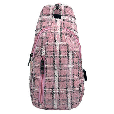 Nupouch Sonoma Anti-Theft Daypack - Small Pink/Silver Tweed
