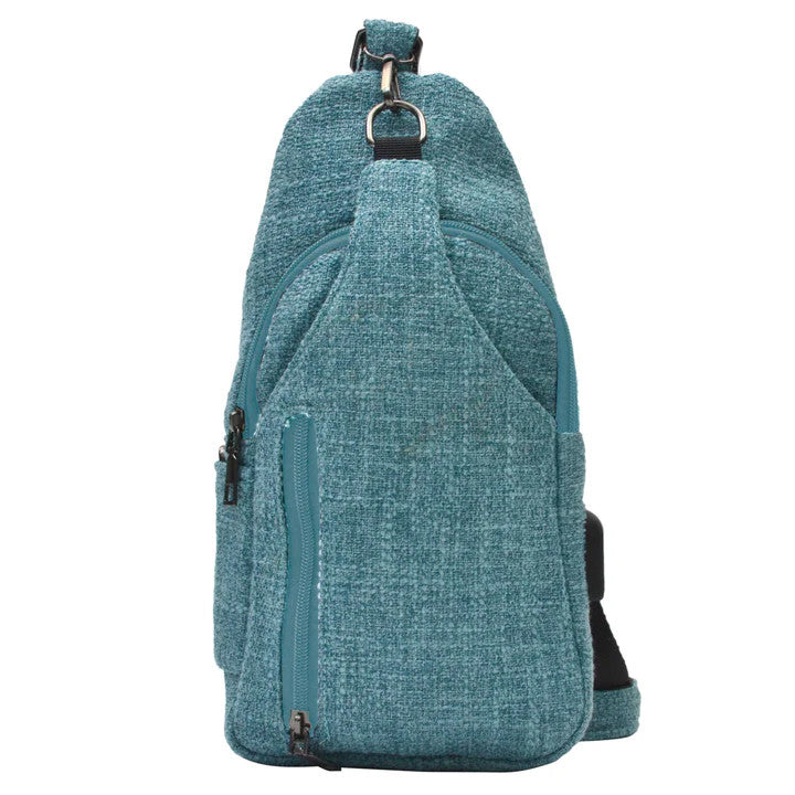 Nupouch Sonoma Anti-Theft Daypack - Small Teal Tweed