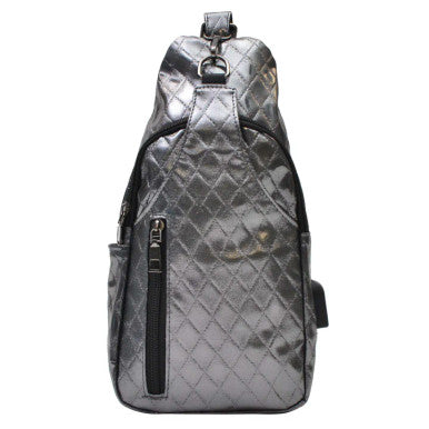 Nupouch Sonoma Anti-Theft Daypack - Small Silver Metallic