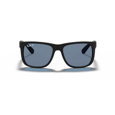 Ray-Ban Justin Classic Sunglasses — Rubber Black/Dark Blue