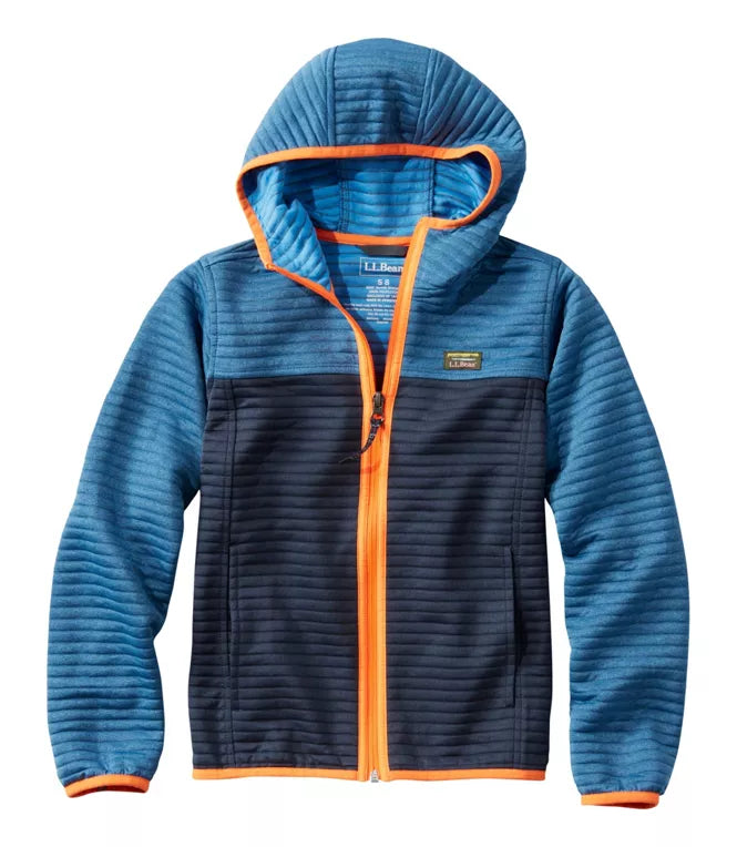 L.L. Bean Little Kids Airlight Full-Zip Colorblock Hoodie