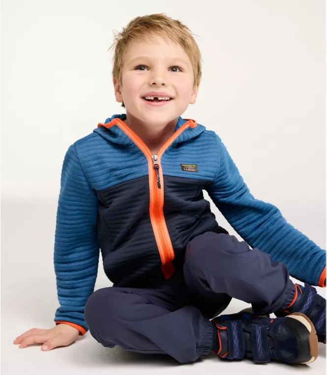 L.L. Bean Little Kids Airlight Full-Zip Colorblock Hoodie