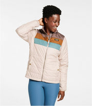 L.L. Bean Women's Mountain Classic Puffer Jacket - Taupe Brown/Gray Birch