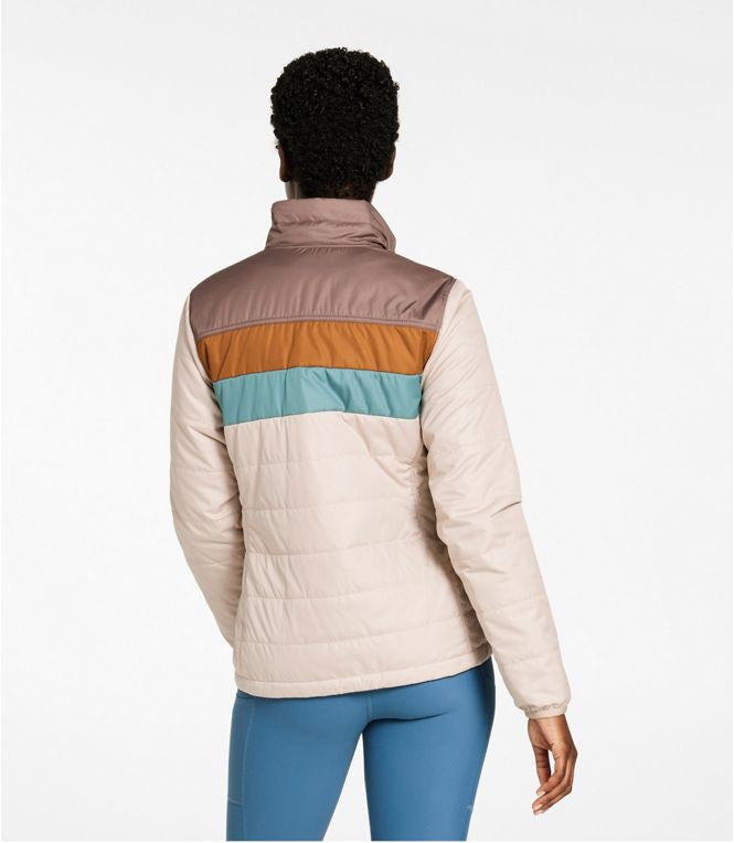 L.L. Bean Women's Mountain Classic Puffer Jacket - Taupe Brown/Gray Birch