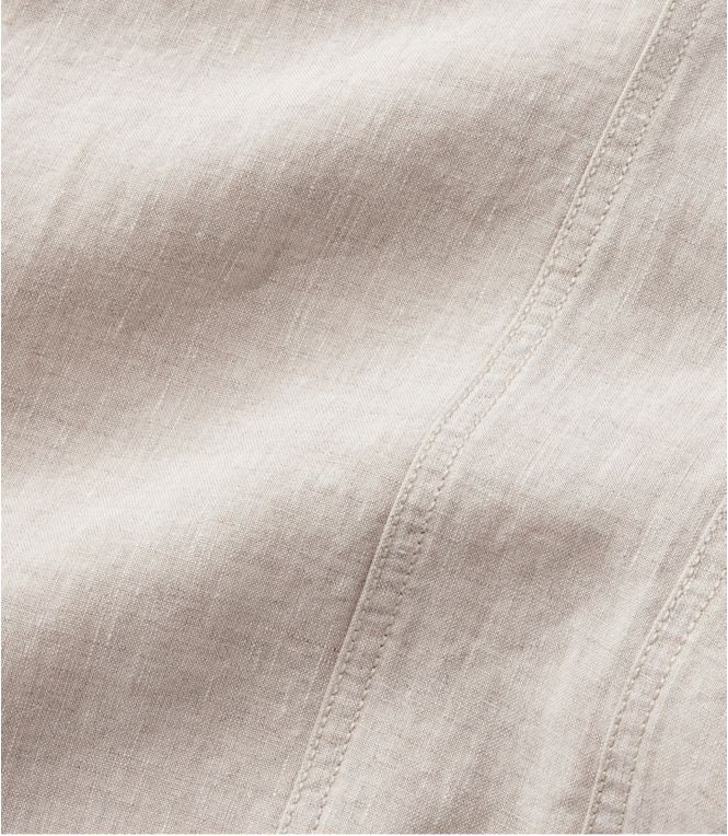 L.L. Bean Women's Premium Linen Pull-On Ankle Pants - Oatmeal