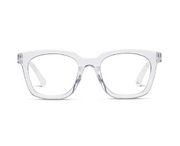 Peepers To the Max OverSized Square Blue‑Light Reading Glasses – Clear