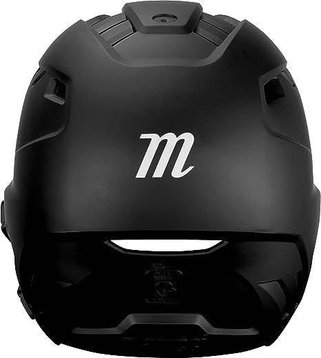 Marucci Duravent Batting Helmet with Jaw Guard - Black