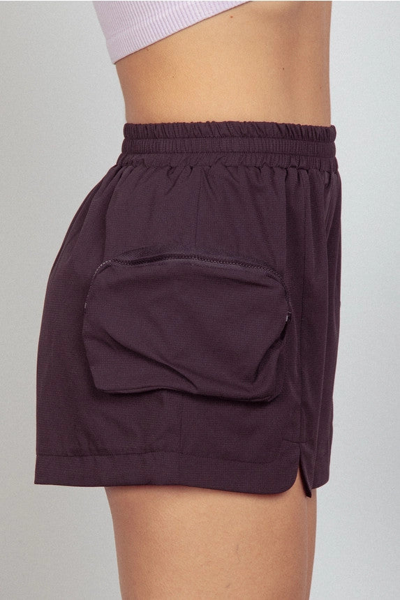 Very J Women's Cargo Athletic Shorts - Black