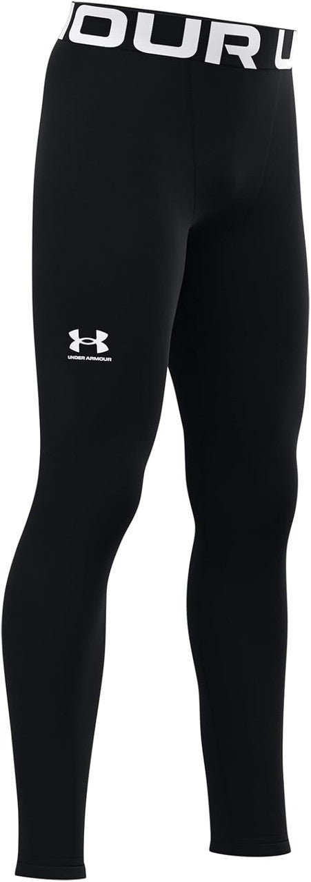 Under Armour Boys ColdGear Leggings - Black/White