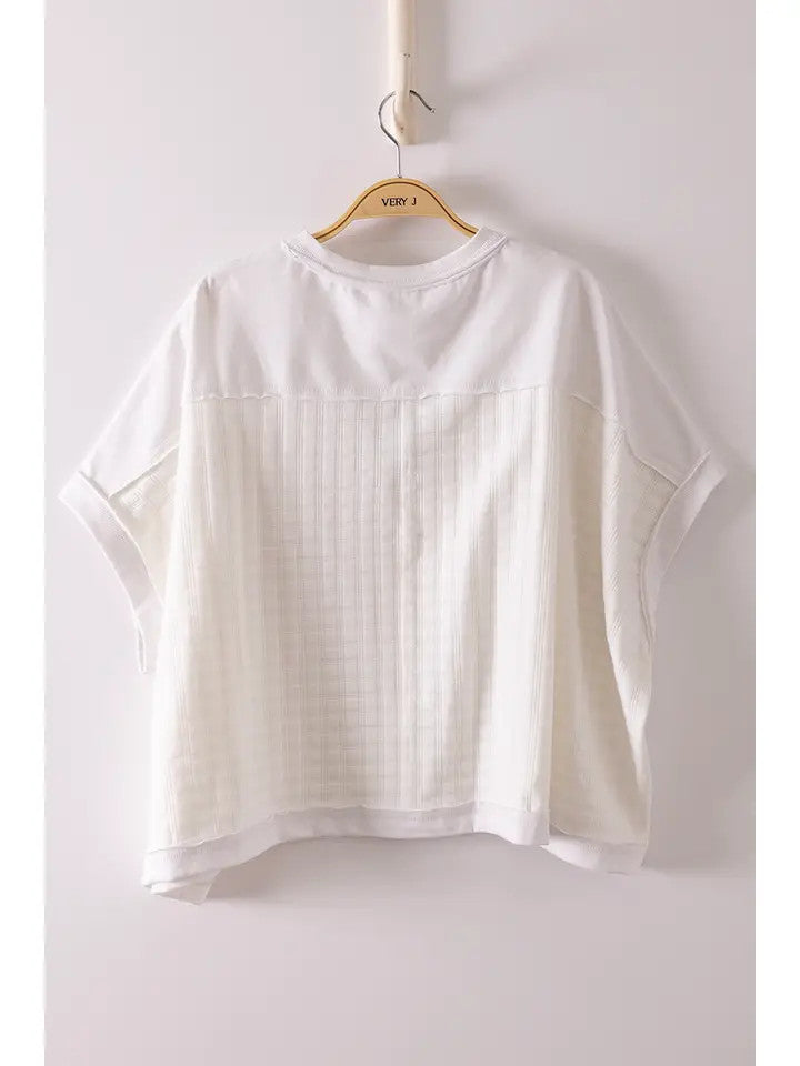 Very J Women's Dolman Sleeve Knit Top - White