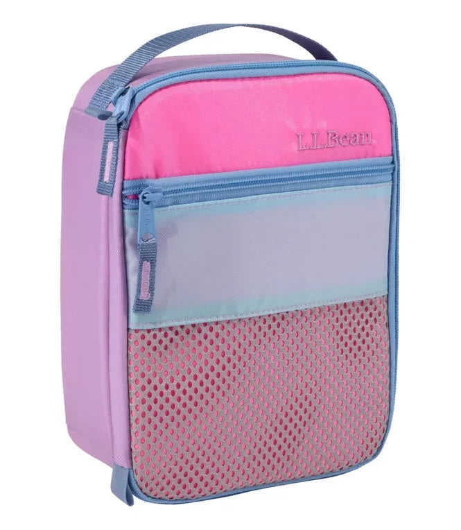 L.L. Bean Colorblock Lunch Box - Neon Pink/Lilac/Surf Blue