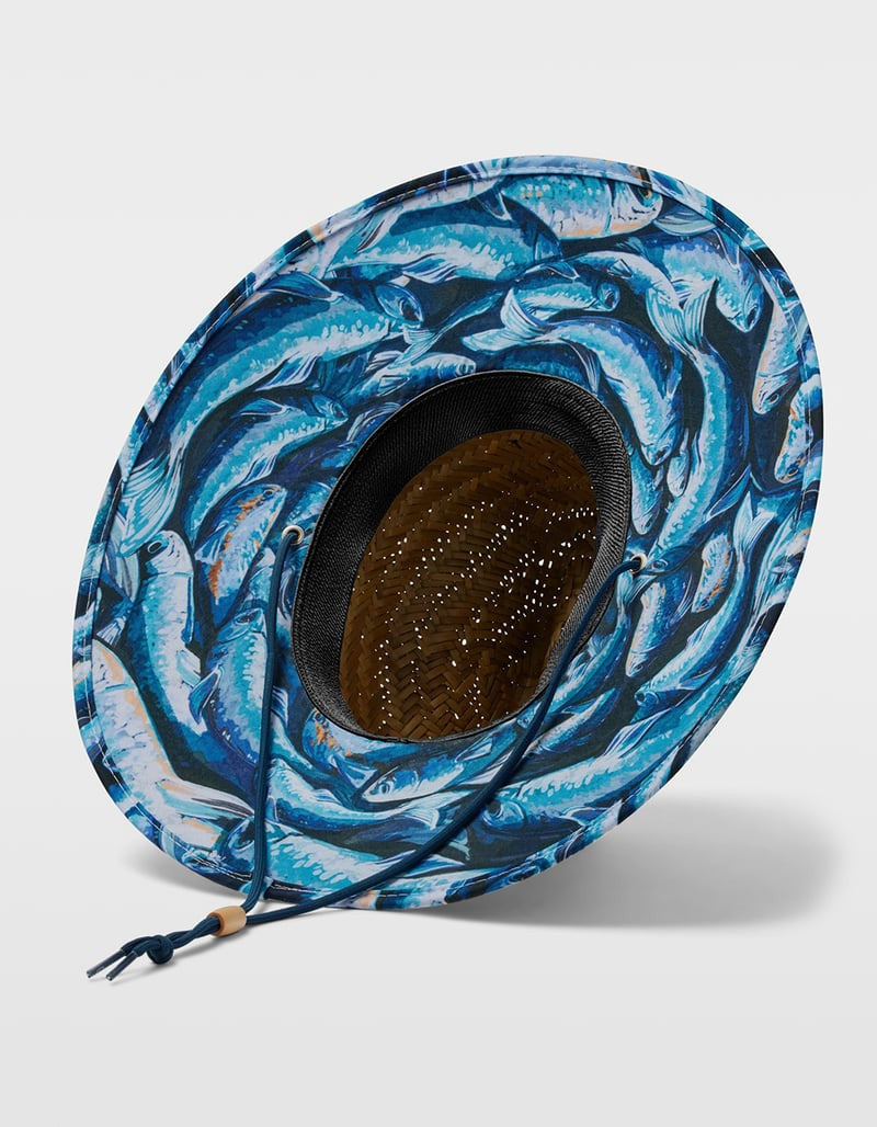 Hemlock Hat Co. Blue Fish Lifeguard Straw Hat