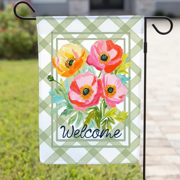 The Navy Knot Summer Garden Flag – Peony Bouquet