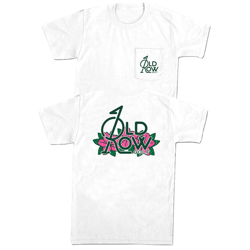 Old Row Men's Golf Flower Tee - White