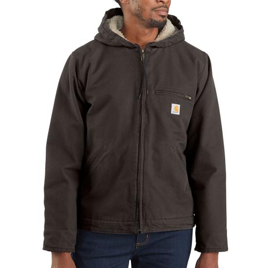 Carhartt Men's Washed Duck Sherpa-Lined Jacket
