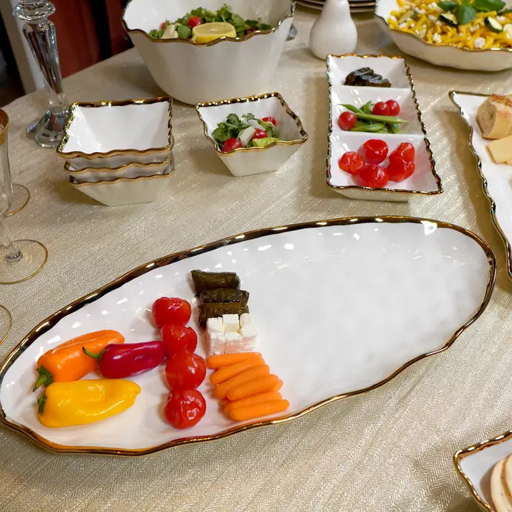 Certified International Regency Gold Oval Fish Platter