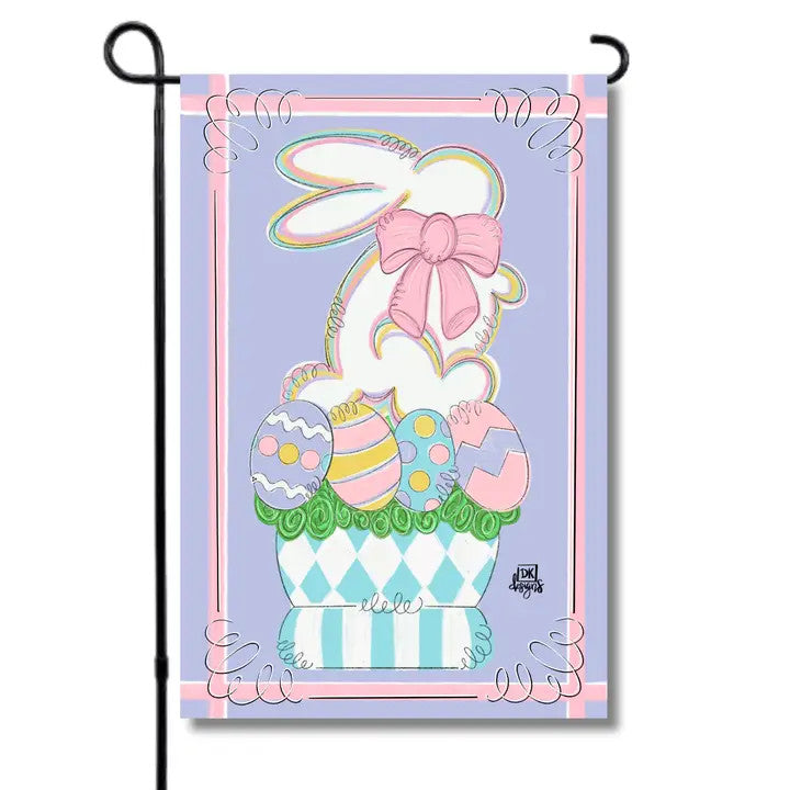 DK Designs White Bunny Garden Glam