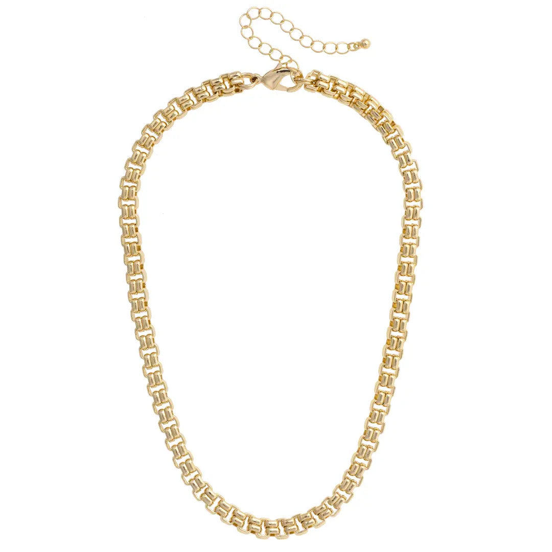 Canvas Bri Linked Necklace - Shiny Gold