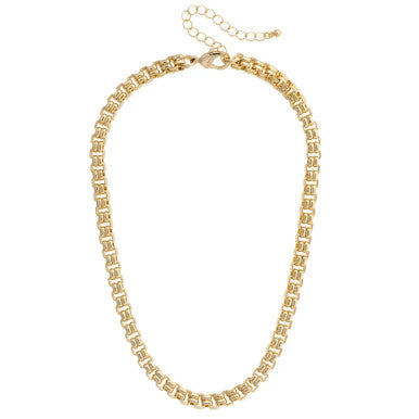 Canvas Bri Linked Necklace - Shiny Gold