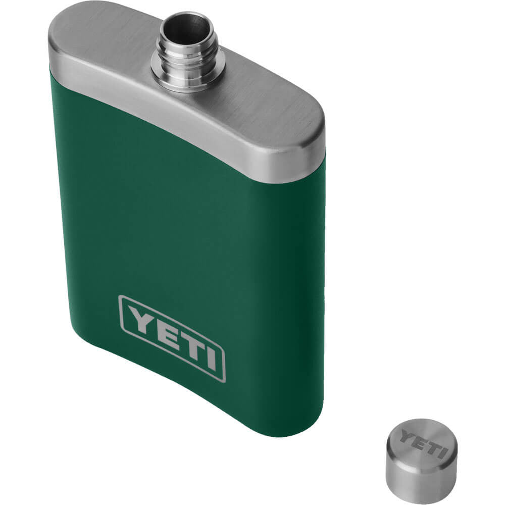Yeti 7oz Flask with Funnel - Black Forest Green