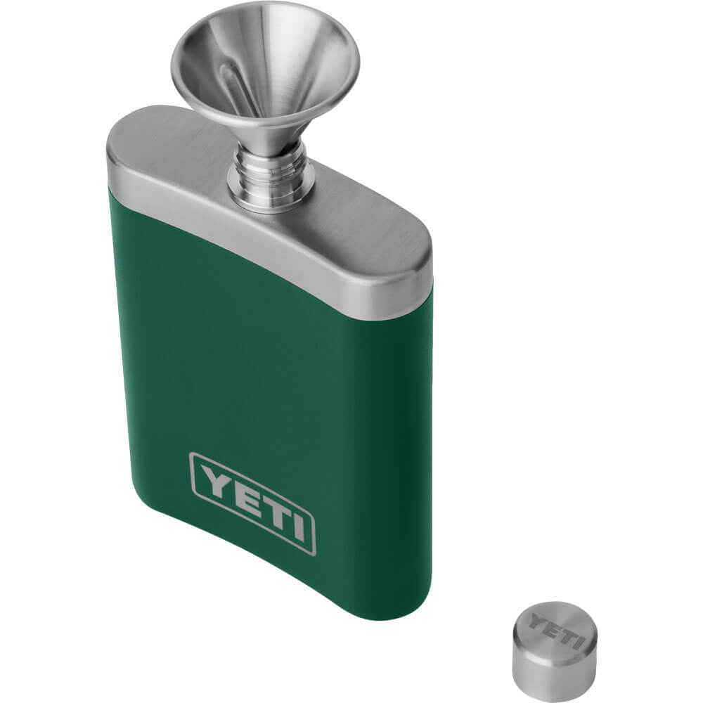 Yeti 7oz Flask with Funnel - Black Forest Green