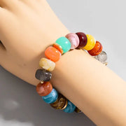 The Looks by Fame Multi Color Resin Beads Stretch Bracelet