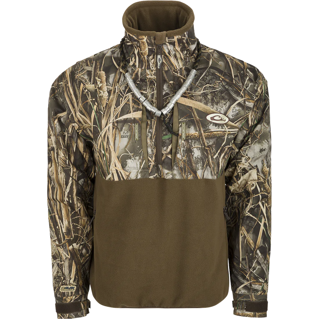 Drake Waterfowl Mens Fleece Lined Guardian Flex Quarter Zip Hunting Jacket