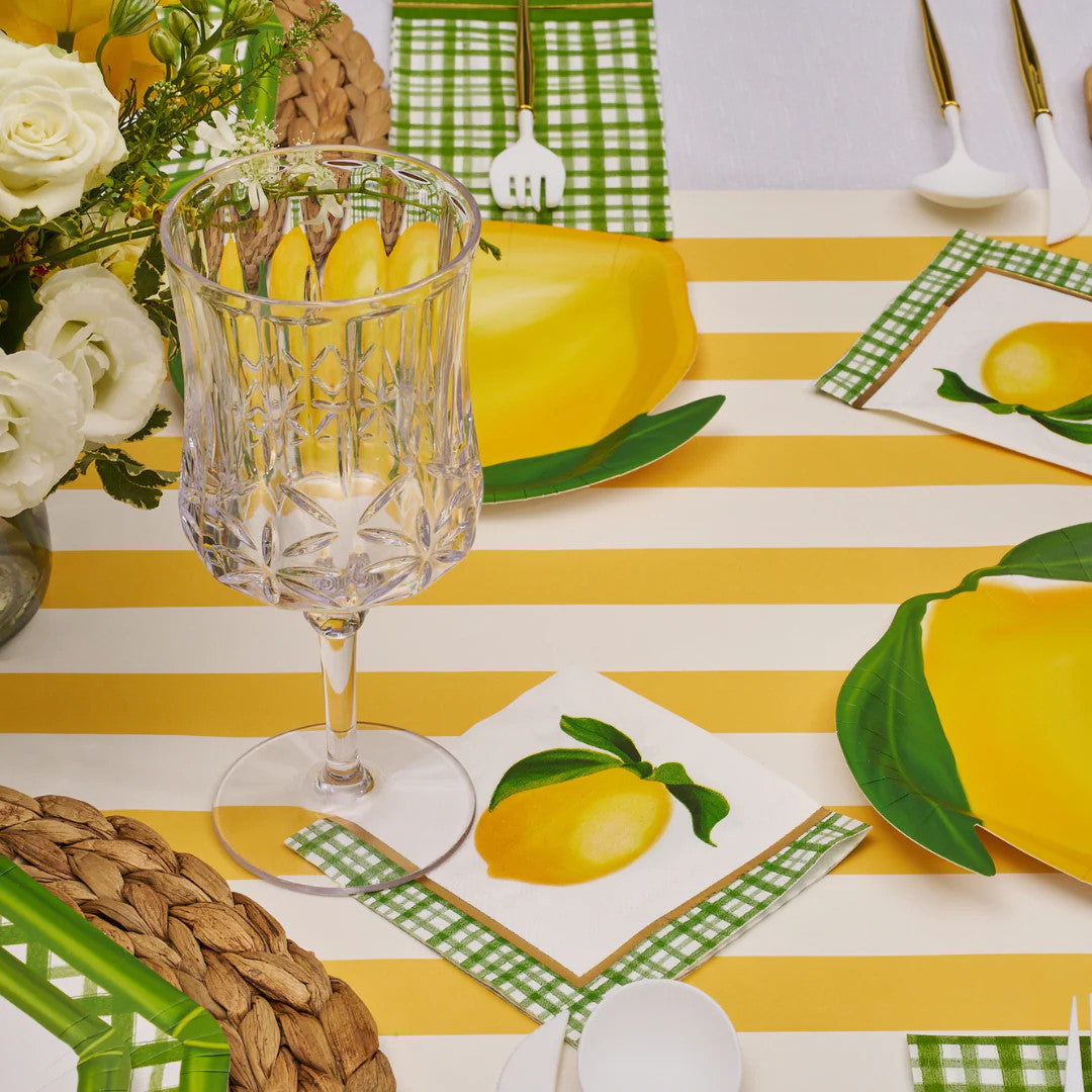 Sophistiplate Cocktail Napkin Lemon and Stem 3 Ply- 20pk