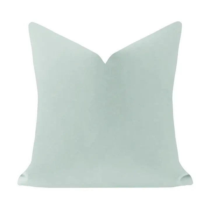 Laura Park 22x22 Robin's Egg Solid Velvet Pillow