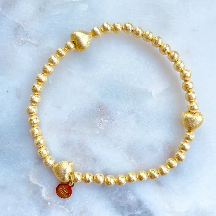 Cola Stacks Golden Heart Bracelet