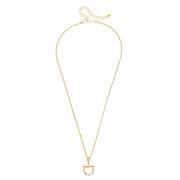 Canvas Cinnamon Horsebit Necklace - Shiny Gold