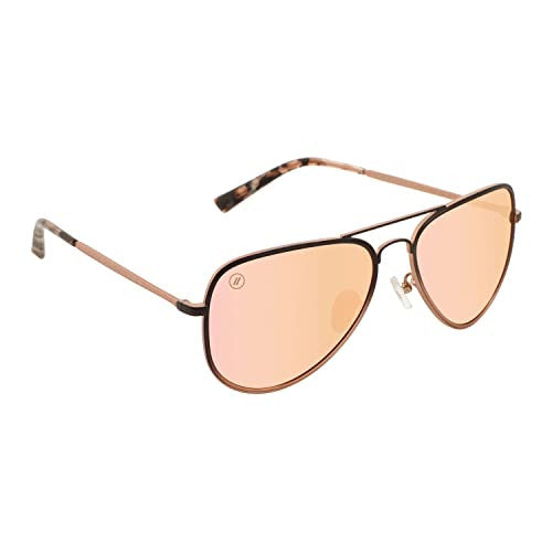 Blenders A Series Heavenly Shine Polarized Sunglasses – Matte Black to Blush/Champagne Mirrored