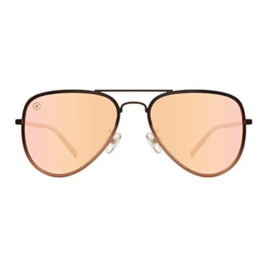 Blenders A Series Heavenly Shine Polarized Sunglasses – Matte Black to Blush/Champagne Mirrored