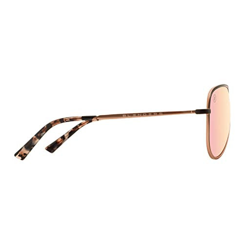 Blenders A Series Heavenly Shine Polarized Sunglasses – Matte Black to Blush/Champagne Mirrored