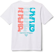 Columbia Youth Boys PFG Big Fisher Short Sleeve Tee - White Graphic