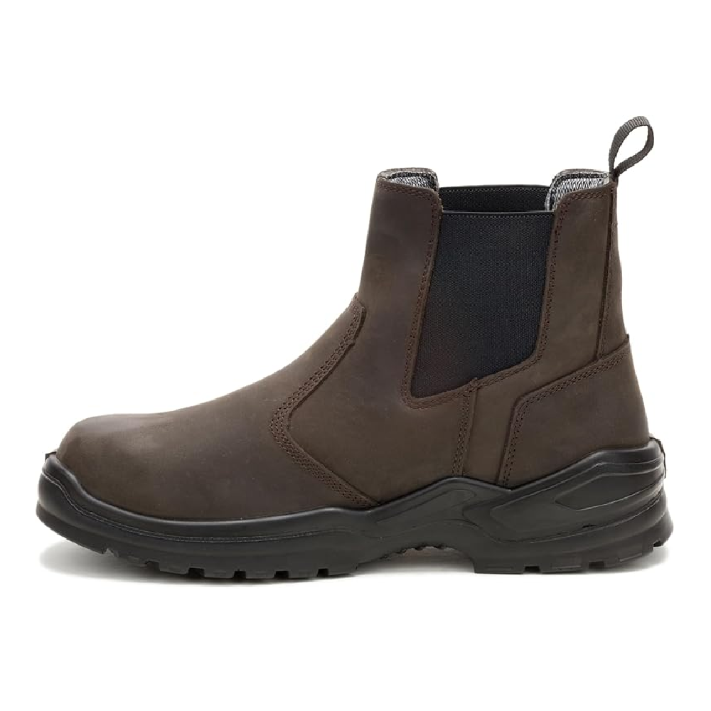 Caterpillar Striver Chelsea Waterproof Steel Toe Work Boots for Men – Brown