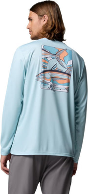 Columbia Mens Terminal Tackle PFG Fish Shine II Long Sleeve - Marine Light