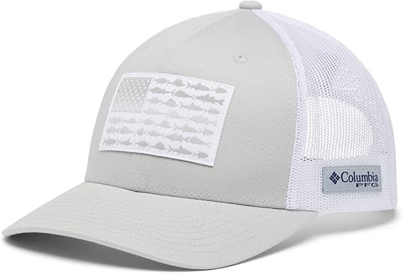 Columbia PFG Fish Flag Mesh Ball Cap- Cool Grey