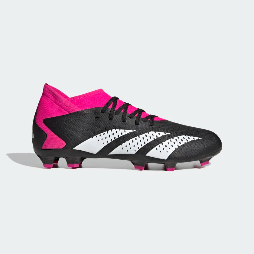 Adidas Predator Accuracy .3 Firm Ground Soccer Cleats - Core Black / Cloud White / Team Shock Pink 2