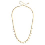 Canvas Maya Rhinestone Ball Bead Necklace - Shiny Gold