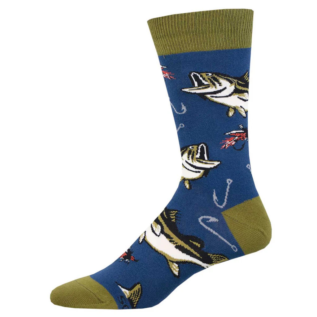 Socksmith All About The Bass Cotton Crew - Blue