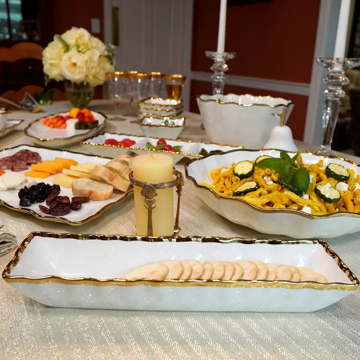 Certified International Regency Gold Cracker Tray