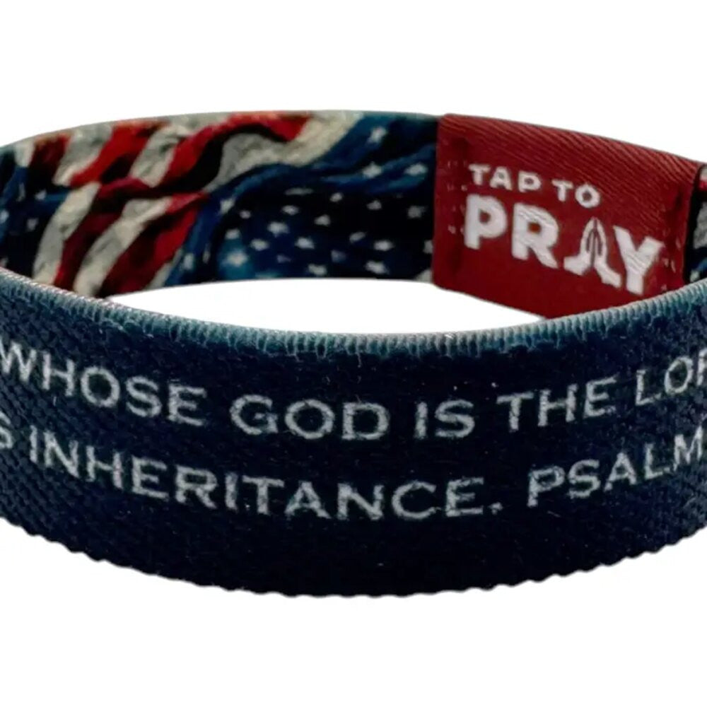 Tap To Pray Medium Patriot Wristband