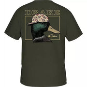 Drake Waterfowl Men's Back Cap Mallard T-Shirt - Olive
